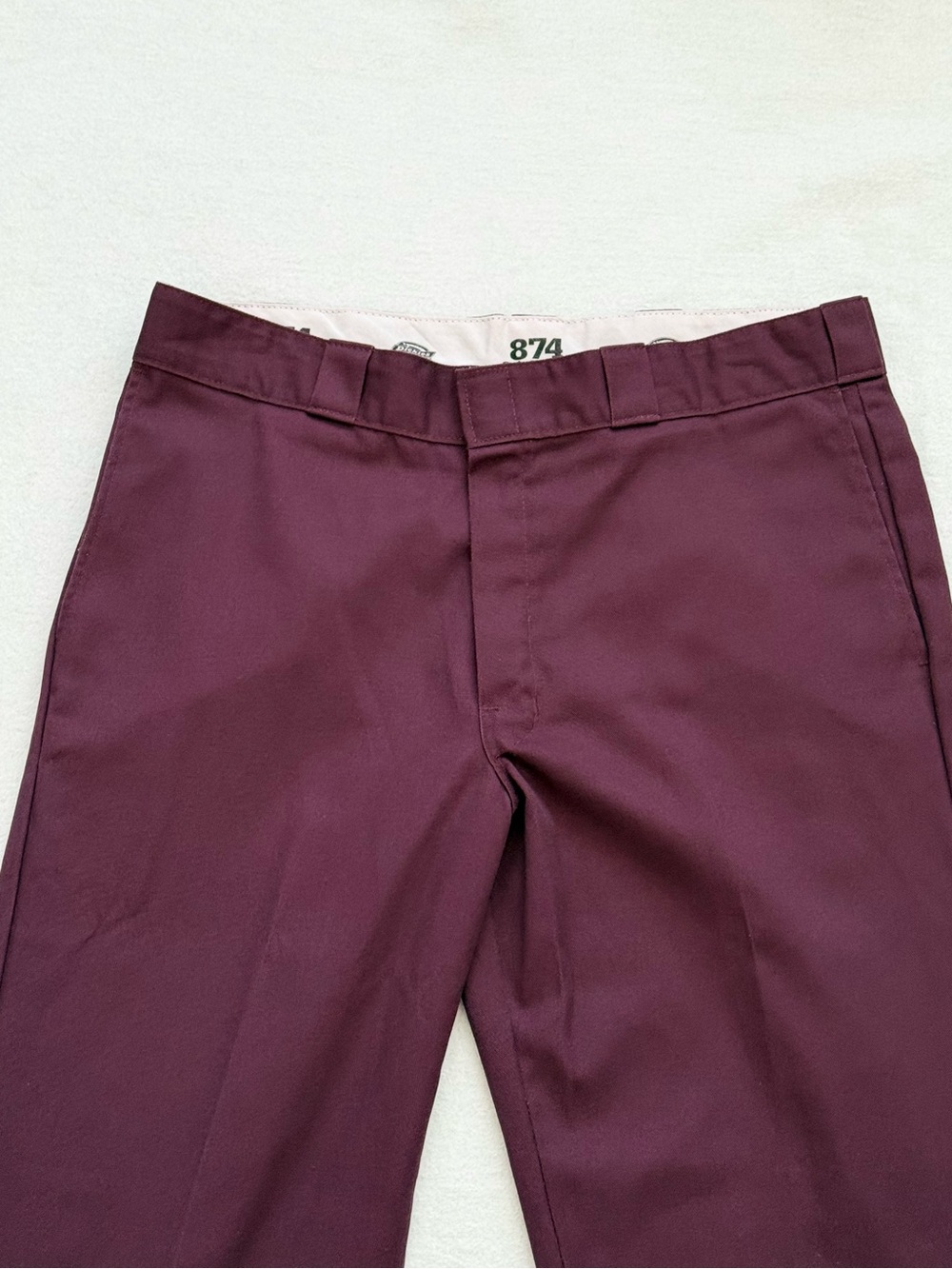 Dickies 874 Original Fit Work Pants Men’s 36x30 Burgundy Straight Leg - Picture 3 of 9